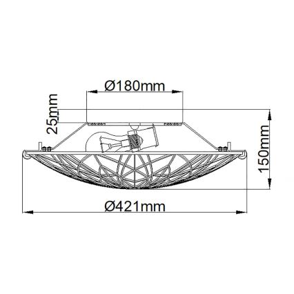Elstead QZ-VICTORY-SF - Ceiling light VICTORY 2xE27/60W/230V