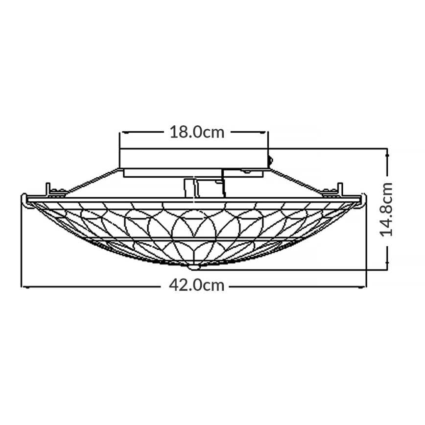 Elstead QZ-WEST-END-F - Ceiling light WEST 2xE27/75W/230V