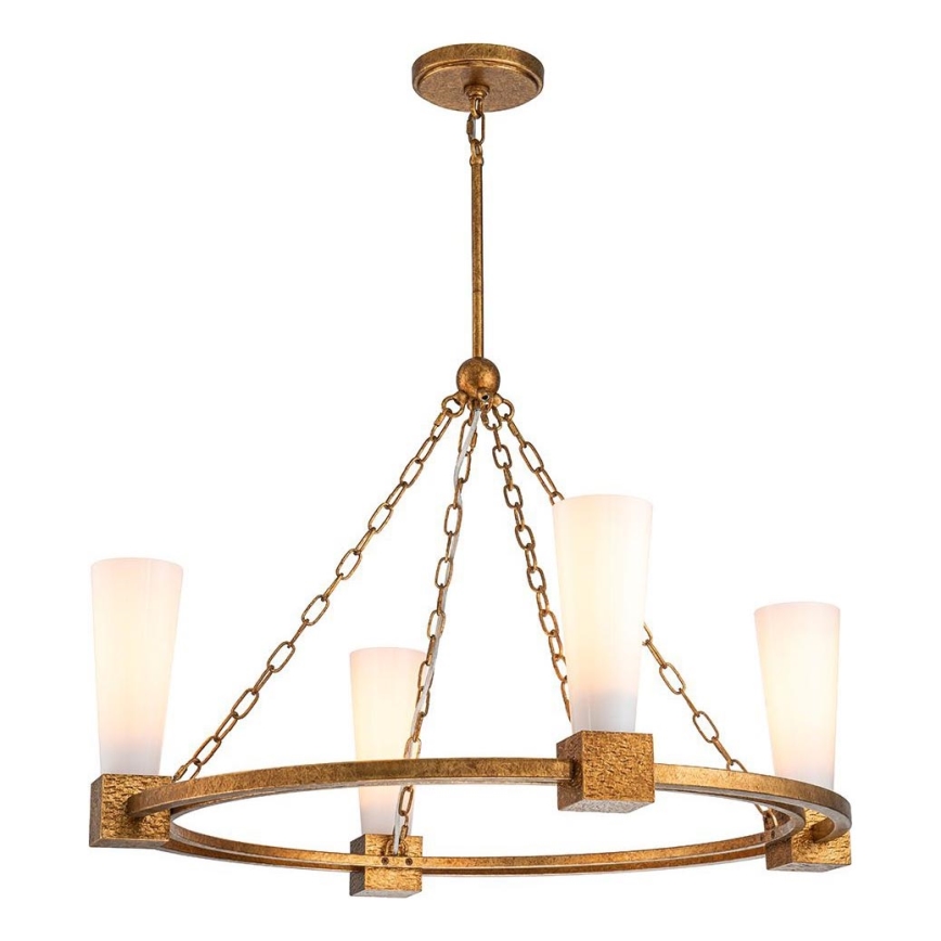 Elstead - Rod-Mounted Chandelier KRISTY 4xE27/40W/230V Copper