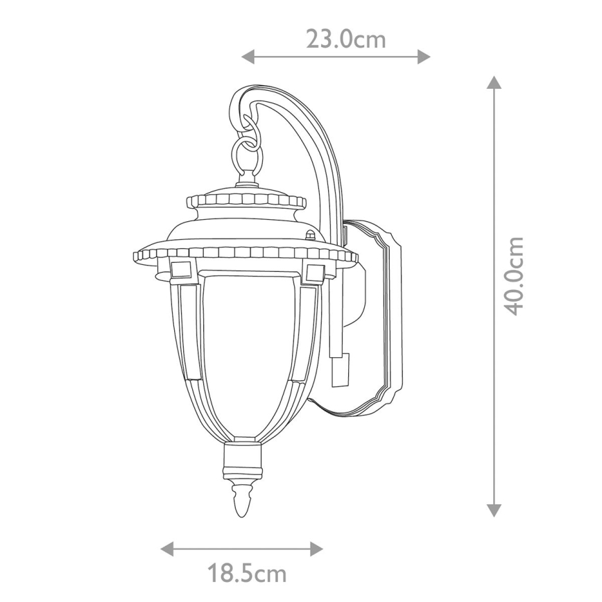 Elstead STL2-M-WB - Outdoor wall light ST LOUIS 1xE27/100W/230V IP44