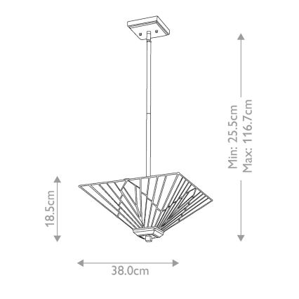 Elstead - Chandelier on a pole ALDERLEY 2xE27/60W/230V
