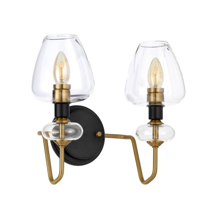 Elstead - Wall light ARMAND 2xE14/40W/230V black/brass