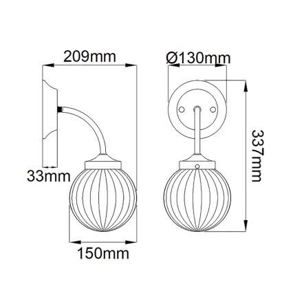 Elstead - Wall light COSMOS 1xE14/60W/230V white/brass