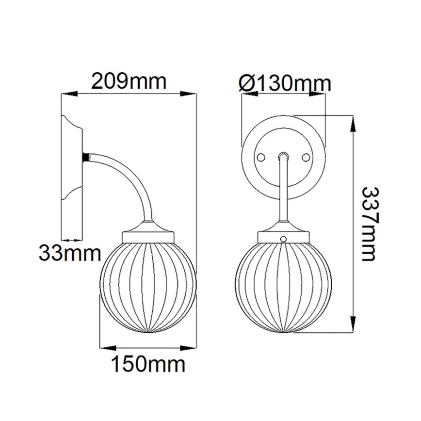 Elstead - Wall light COSMOS 1xE14/60W/230V white/brass