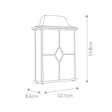 Elstead WX7 - Outdoor wall light WEXFORD 2xE27/60W/230V IP23