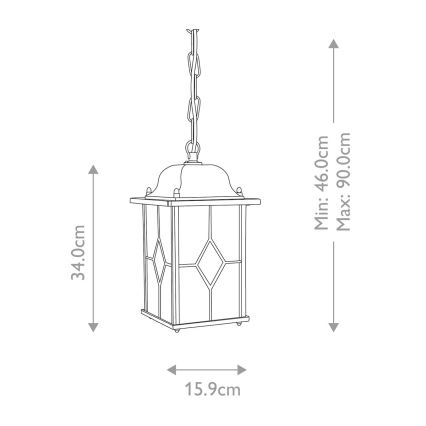 Elstead WX9 - Outdoor chandelier WEXFORD 1xE27/100W/230V IP23
