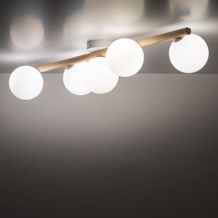 ELYON ceiling light 5xG9/40W/230V white/pine