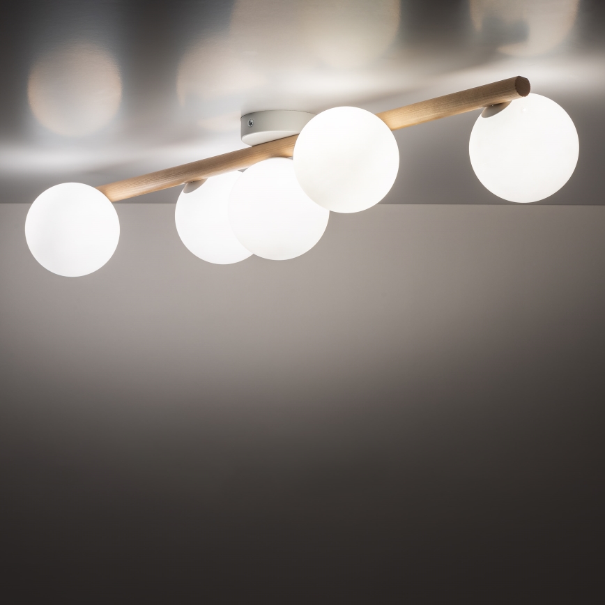 ELYON ceiling light 5xG9/40W/230V white/pine