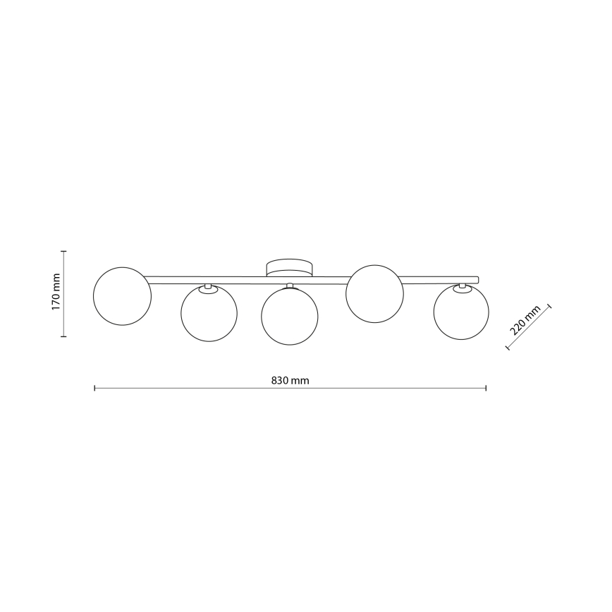 ELYON ceiling light 5xG9/40W/230V white/pine
