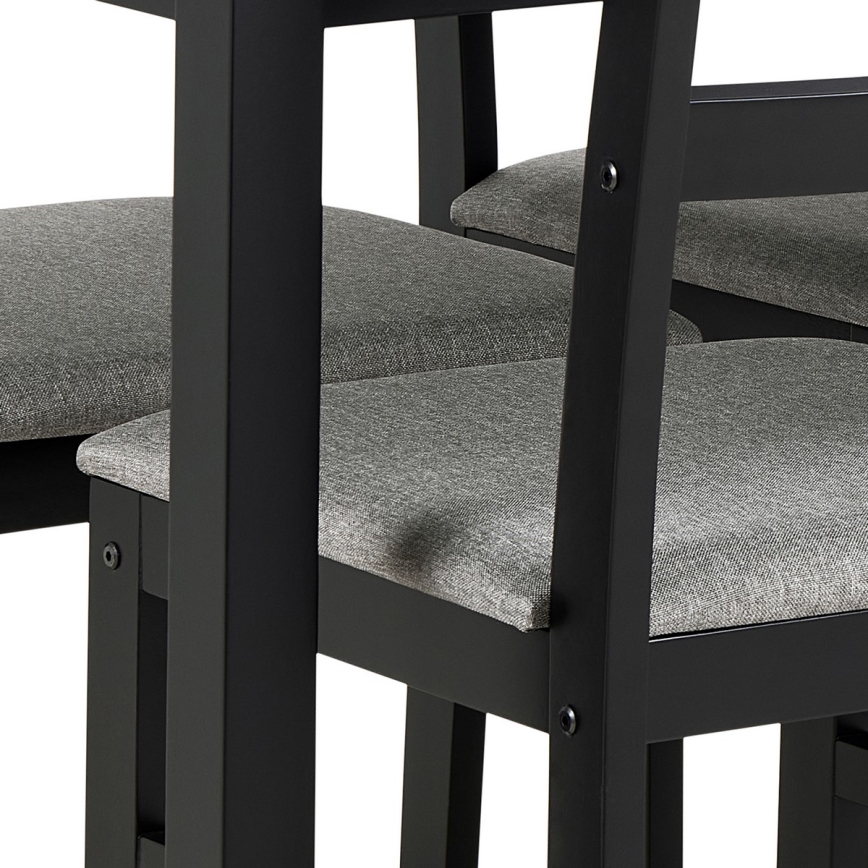 EMILY Dining Table + 4 Chairs Set – Black