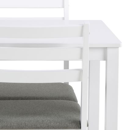 EMILY dining table and 4-piece chair set in white