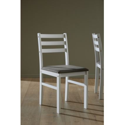 EMILY dining table and 4-piece chair set in white