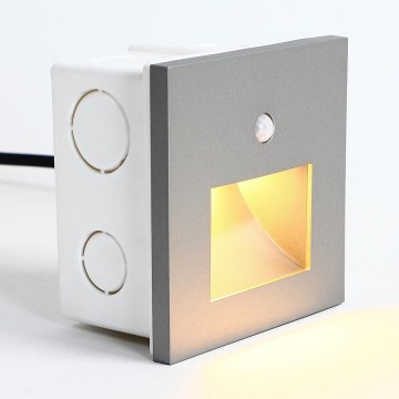Emithor 70416 - LED Staircase light with a sensor SUNNY LED/1W/230V 4000K grey