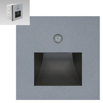 Emithor 70416 - LED Staircase light with a sensor SUNNY LED/1W/230V 4000K grey