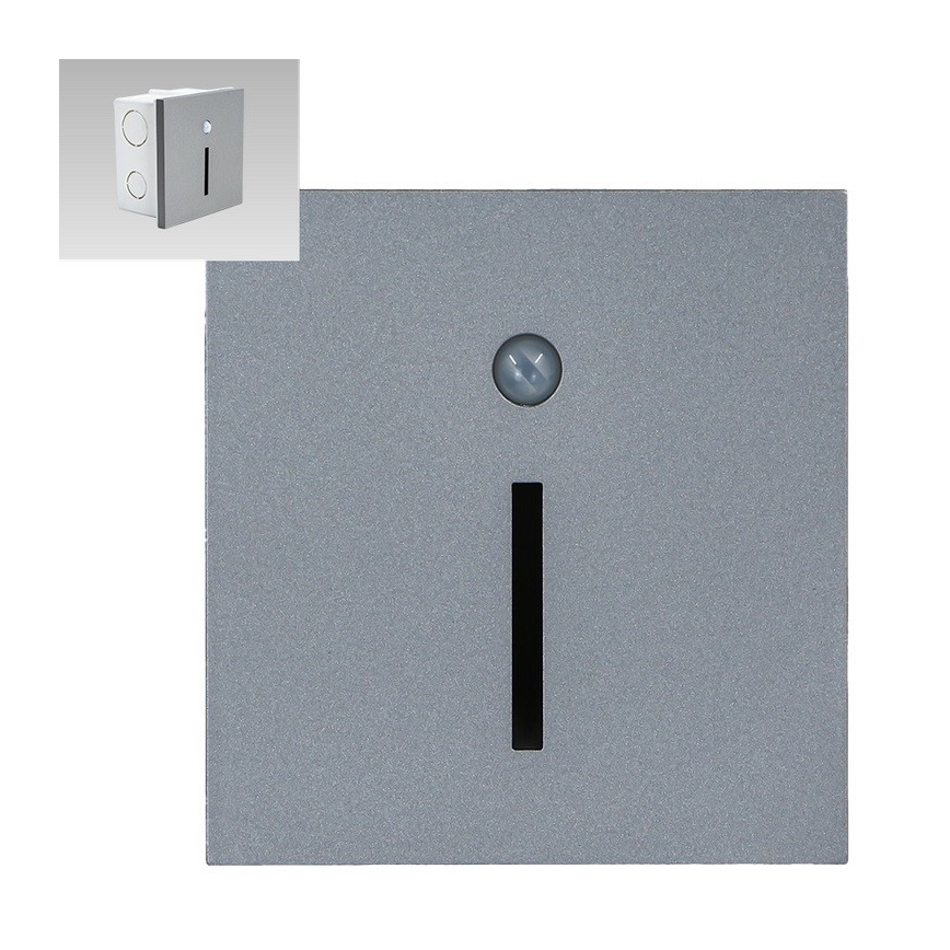 Emithor 70428 - LED Staircase light with a sensor LINE LED/1W/230V 4000K grey