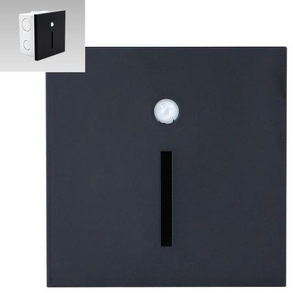 Emithor 70430 - LED Staircase light with a sensor LINE LED/1W/230V black