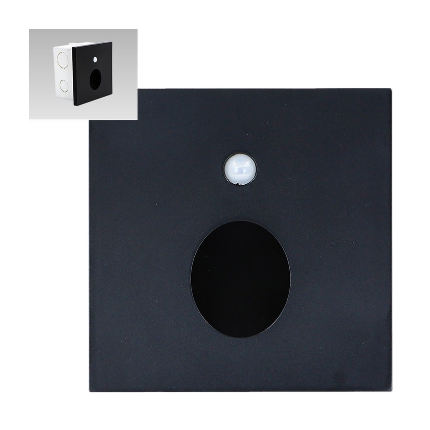 Emithor 70436 - LED Staircase light with sensor OLIVE LED/1W/230V 4000K black