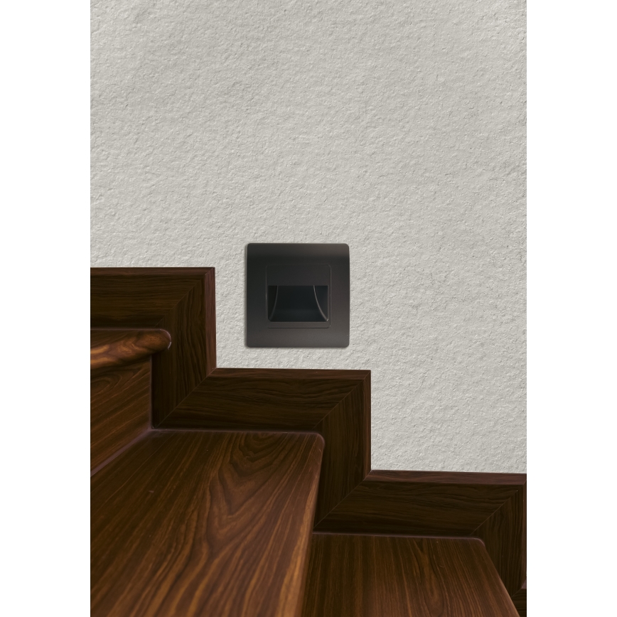 Emithor 70438 - LED Staircase light STEP LIGHT LED/1W/230V 4000K black