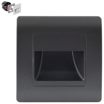 Emithor 70438 - LED Staircase light STEP LIGHT LED/1W/230V 4000K black