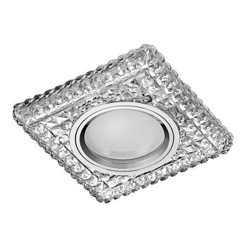 Emithor 71096 - LED Recessed light ELEGANT GLASS FIX 1xGU10/50W + LED/3W STRIPE