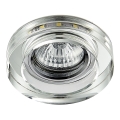 Emithor 71104 - LED Recessed light ELEGANT DOUBLE LIGHT GU10/50W + LED/3W STRIPE