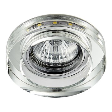 Emithor 71104 - LED Recessed light ELEGANT DOUBLE LIGHT GU10/50W + LED/3W STRIPE