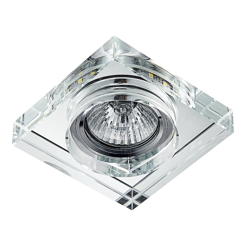 Emithor 71105 - LED Recessed light ELEGANT DOUBLE LIGHT 1xGU10/50W + LED/3W STRIPE