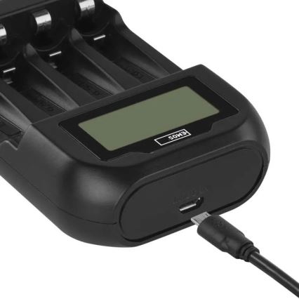 Battery charger with LCD display 4xAA/AAA 5V
