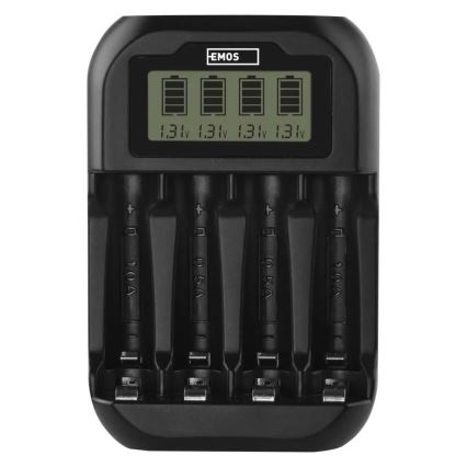 Battery charger with LCD display 4xAA/AAA 5V