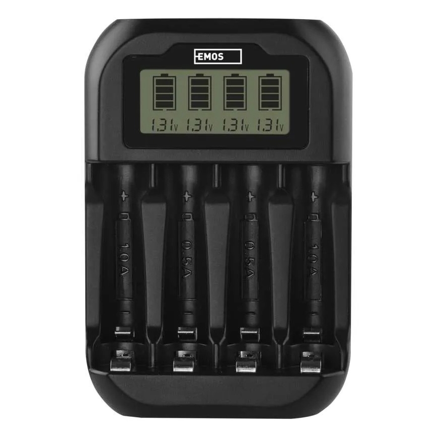 Battery charger with LCD display 4xAA/AAA 5V