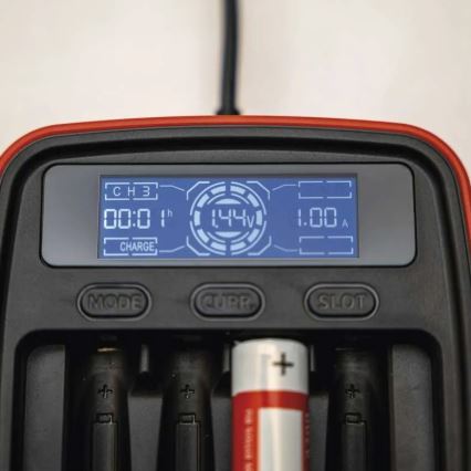 Battery charger with LCD display 4xAA/AAA 5V