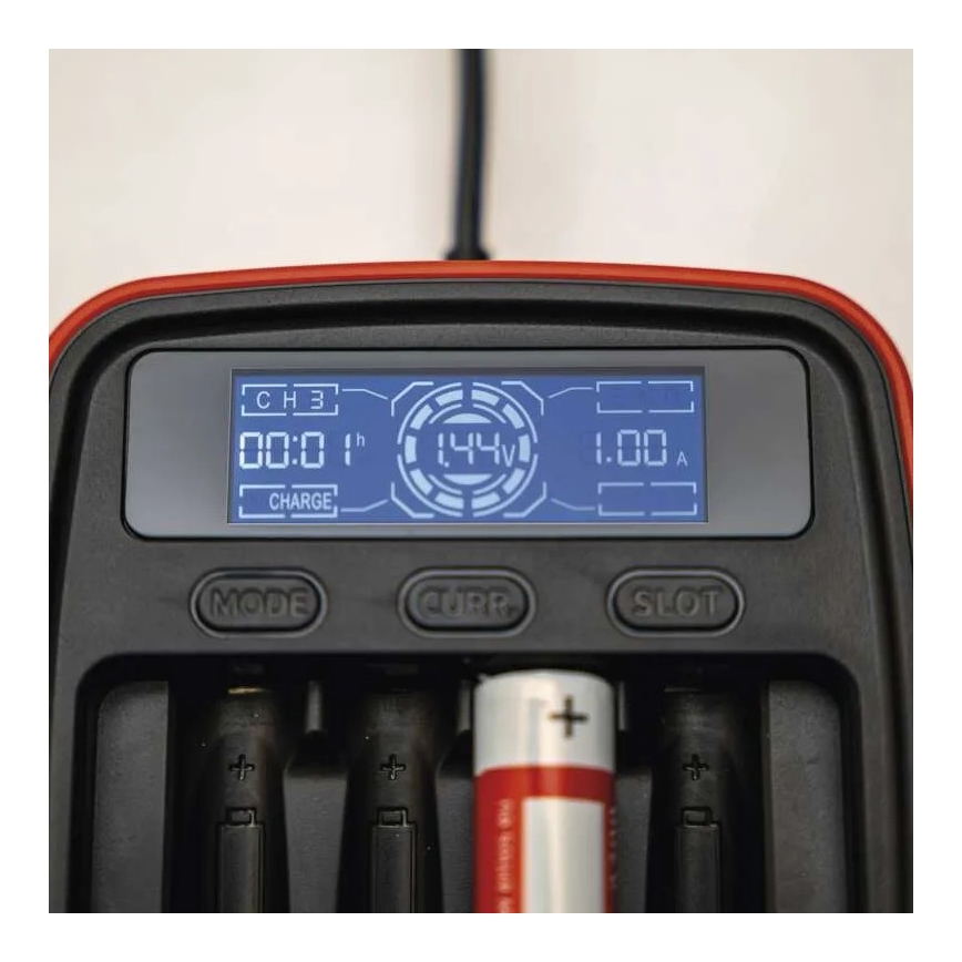 Battery charger with LCD display 4xAA/AAA 5V