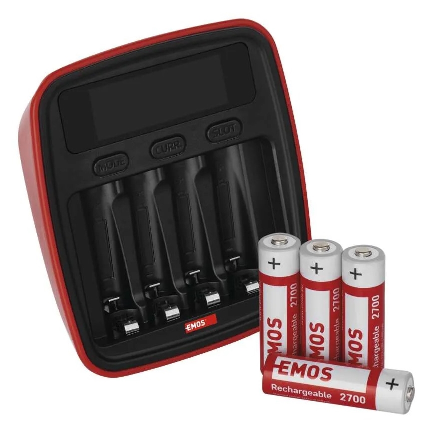 Battery charger with LCD display 4xAA/AAA 5V