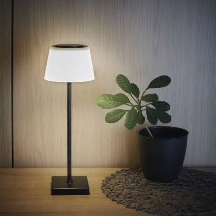 LED Dimmable rechargeable lamp KATIE LED/4W/10V 1800mAh IP44 CRI 90 black