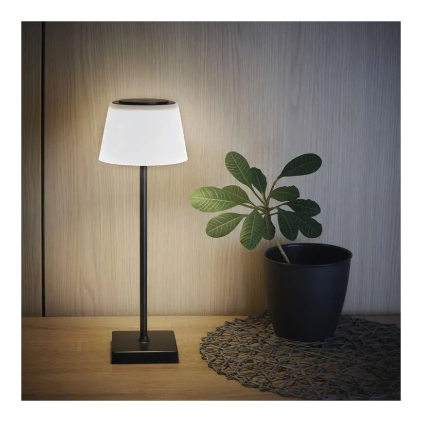 LED Dimmable rechargeable lamp KATIE LED/4W/10V 1800mAh IP44 CRI 90 black