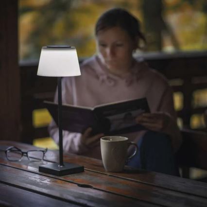 LED Dimmable rechargeable lamp KATIE LED/4W/10V 1800mAh IP44 CRI 90 black