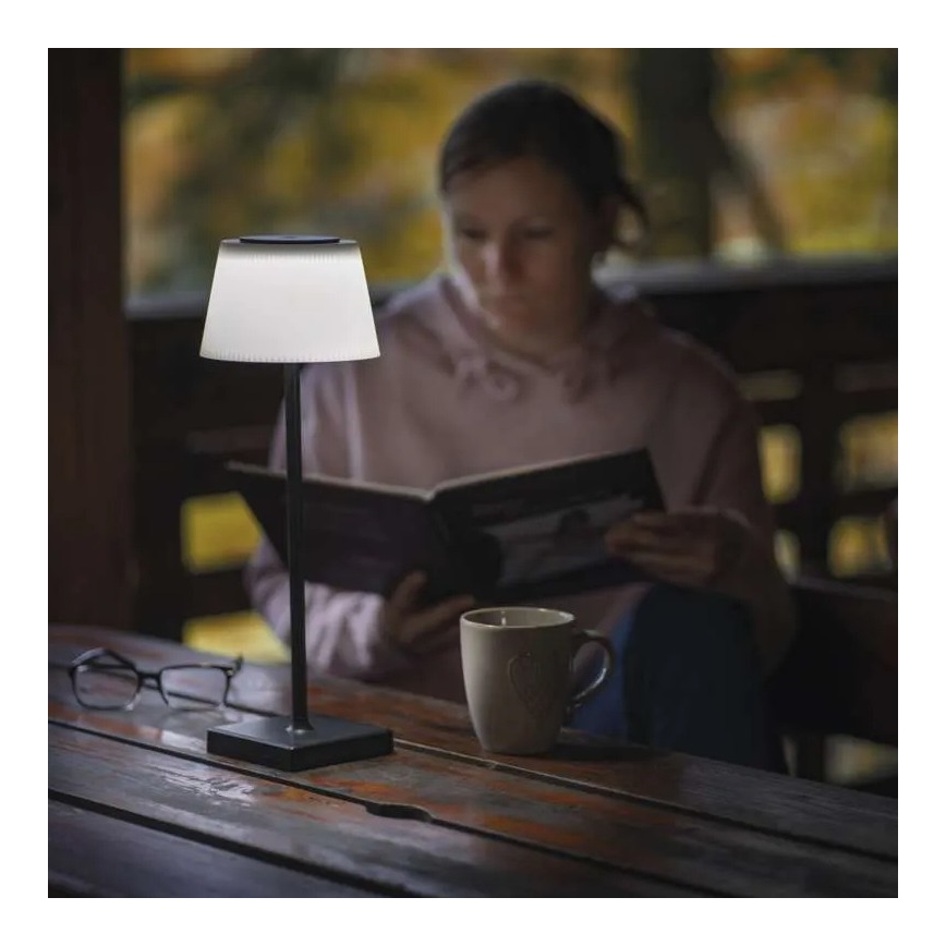 LED Dimmable rechargeable lamp KATIE LED/4W/10V 1800mAh IP44 CRI 90 black