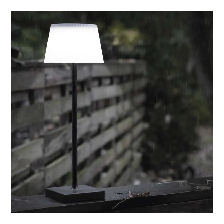 LED Dimmable rechargeable lamp KATIE LED/4W/10V 1800mAh IP44 CRI 90 black