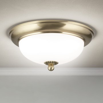 EMPIRA ceiling light, 2xE14/40W/230V, Ø 26.5 cm, brass