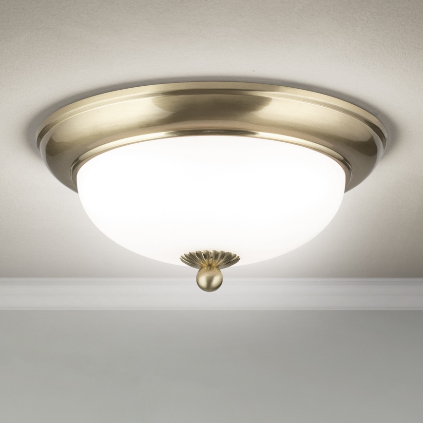 EMPIRA ceiling light, 2xE14/40W/230V, Ø 26.5 cm, brass