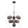 Endon 101147 - OSCAR Cable-Suspended Chandelier, 11xG9/18W/230V, Black/Smoked
