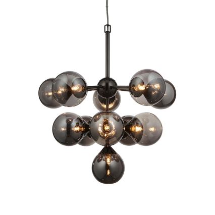 Endon 101147 - OSCAR Cable-Suspended Chandelier, 11xG9/18W/230V, Black/Smoked