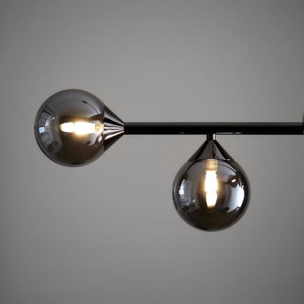 Endon 101348 - OTIS Rod-Mounted Chandelier 5xG9/3W/230V Black Chrome/Smoked Black