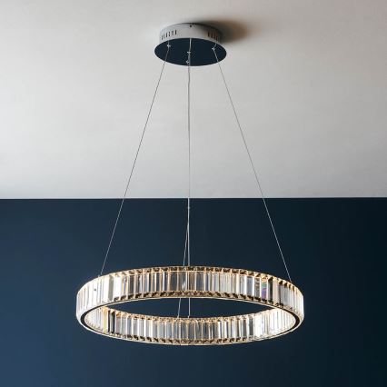 Endon 102255 - LAGUNA LED Dimmable Cable Pendant, LED/36W/230V, Polished Chrome