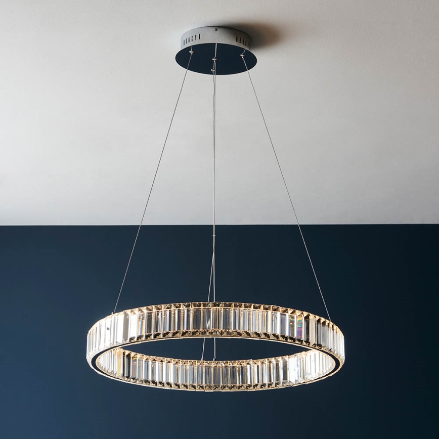 Endon 102255 - LAGUNA LED Dimmable Cable Pendant, LED/36W/230V, Polished Chrome