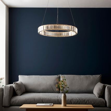 Endon 102255 - LAGUNA LED Dimmable Cable Pendant, LED/36W/230V, Polished Chrome