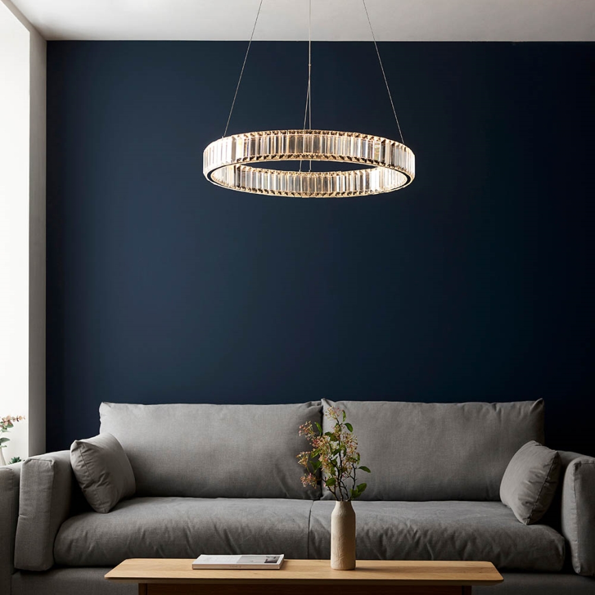 Endon 102255 - LAGUNA LED Dimmable Cable Pendant, LED/36W/230V, Polished Chrome