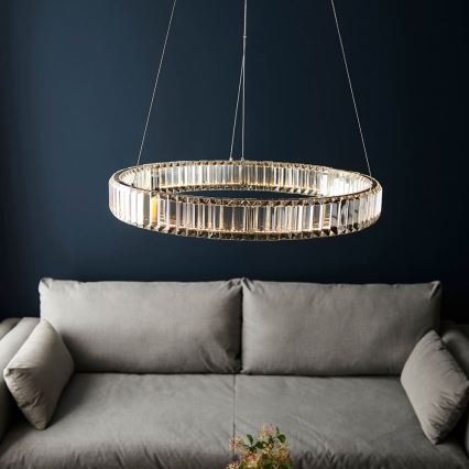 Endon 102255 - LAGUNA LED Dimmable Cable Pendant, LED/36W/230V, Polished Chrome
