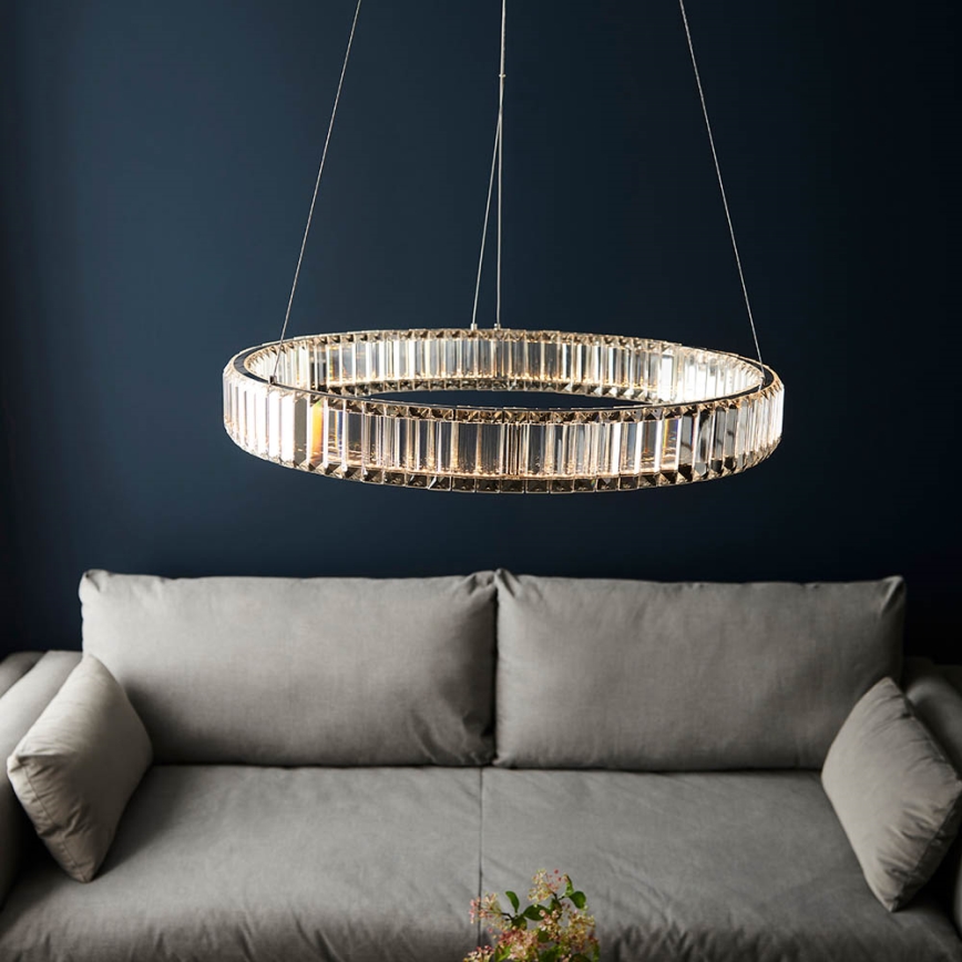 Endon 102255 - LAGUNA LED Dimmable Cable Pendant, LED/36W/230V, Polished Chrome