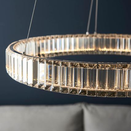 Endon 102255 - LAGUNA LED Dimmable Cable Pendant, LED/36W/230V, Polished Chrome